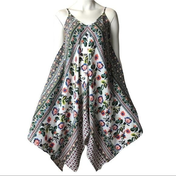 Design Lab Dress Lord & Taylor Swing Womens Floral Asymmetrical Size S/P - Picture 1 of 10